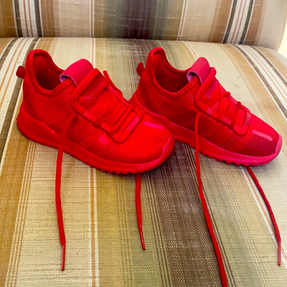 Red adidas size 8k